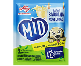 Refresco Em Pó Mid® Sabor Baunilha Com Limão 20g
